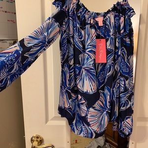 NWT Lilly Pulitzer Lou Lou Top In Reel Life